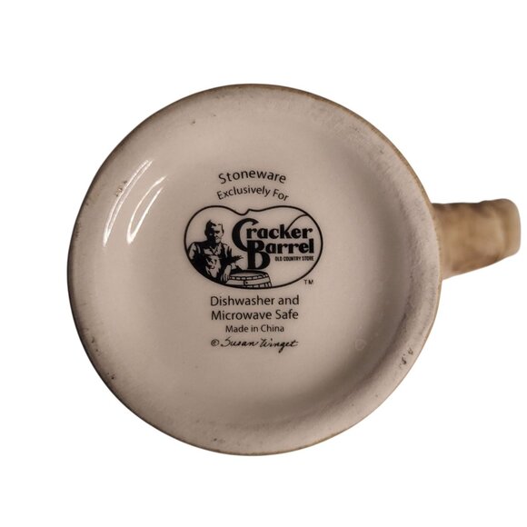 Set of 4 Cracker Barrel "Woodland" Pedestal Mugs Red Cardinals Winter Christmas - Picture 5 of 5